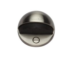 Heritage Brass Oval Floor Mounted Door Stop (47mm Diameter), Satin Nickel