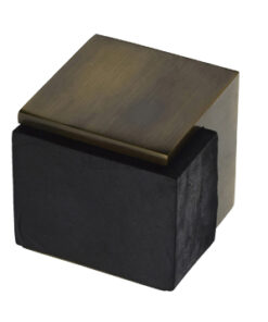 Heritage Brass Square Floor Mounted Door Stop (38mm x 38mm), Antique Brass