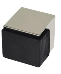 Heritage Brass Square Floor Mounted Door Stop (38mm x 38mm), Polished Nickel