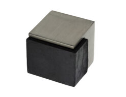 Heritage Brass Square Floor Mounted Door Stop (38mm x 38mm), Satin Nickel