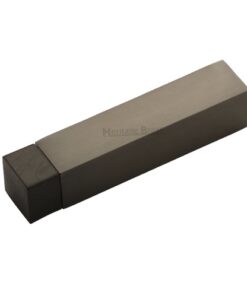 Heritage Brass Square Wall Mounted Door Stop Without Rose (76mm), Matt Bronze