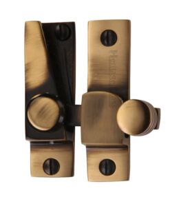 Heritage Brass Hook Plate Sash Fastener (69mm x 20mm), Antique Brass