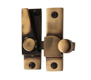 Heritage Brass Hook Plate Sash Fastener (69mm x 20mm), Antique Brass