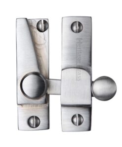 Heritage Brass Hook Plate Sash Fastener (69mm x 20mm), Satin Chrome