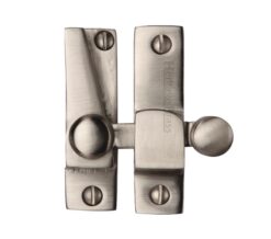 Heritage Brass Hook Plate Sash Fastener (69mm x 20mm), Satin Nickel