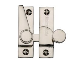 Heritage Brass Hook Plate Sash Fastener (69mm x 20mm), Polished Nickel -