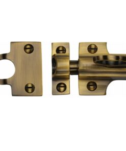 Heritage Brass Fanlight Catch With Ring Pull, Antique Brass