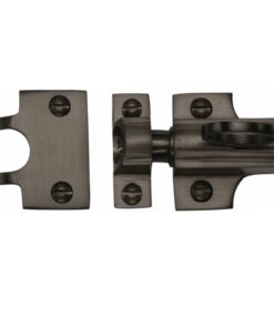 Heritage Brass Fanlight Catch With Ring Pull, Matt Bronze