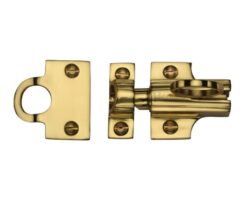 Heritage Brass Fanlight Catch With Ring Pull, Polished Brass