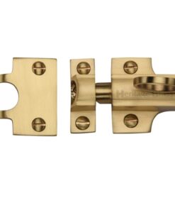 Heritage Brass Fanlight Catch With Ring Pull, Satin Brass -