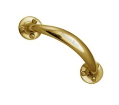 Heritage Brass Curved Bow Pull Handle, Polished Brass