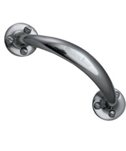 Heritage Brass Curved Bow Pull Handle, Polished Chrome