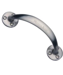 Heritage Brass Curved Bow Pull Handle, Satin Chrome