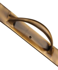 Heritage Brass Slim Pull Handle On 303mm Backplate, Antique Brass