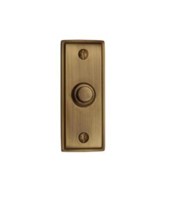 Heritage Brass Oblong Bell Push (83mm x 33mm), Antique Brass