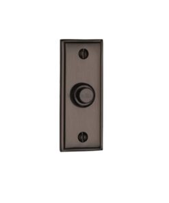 Heritage Brass Oblong Bell Push (83mm x 33mm), Matt Bronze