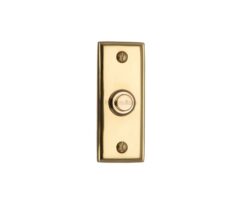 Heritage Brass Oblong Bell Push (83mm x 33mm), Polished Brass