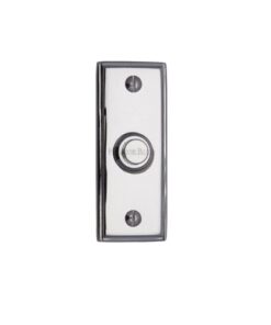 Heritage Brass Oblong Bell Push (83mm x 33mm), Polished Chrome