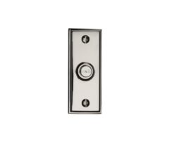 Heritage Brass Oblong Bell Push (83mm x 33mm), Polished Nickel