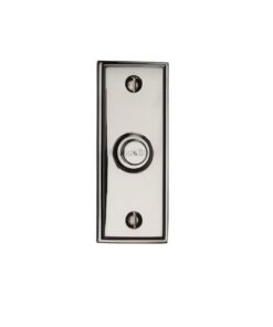 Heritage Brass Oblong Bell Push (83mm x 33mm), Polished Nickel