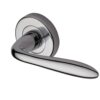 Heritage Brass Sutton Polished Chrome Door Handles On Round Rose   (sold in pairs)