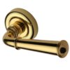 Heritage Brass Colonial Polished Brass Door Handles On Round Rose  (sold in pairs)