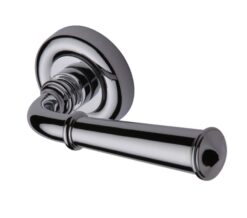 Heritage Brass Colonial Polished Chrome Door Handles On Round Rose (sold in pairs)