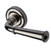 Heritage Brass Colonial Polished Nickel Door Handles On Round Rose  (sold in pairs)