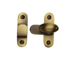 Heritage Brass Cabinet Hook & Plate Showcase Fastener, Antique Brass