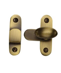 Heritage Brass Cabinet Hook & Plate Showcase Fastener, Antique Brass