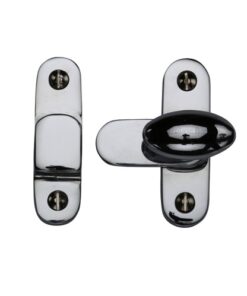 Heritage Brass Cabinet Hook & Plate Showcase Fastener, Polished Chrome