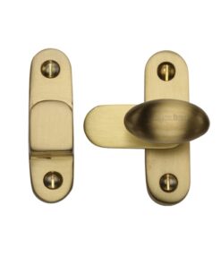 Heritage Brass Cabinet Hook & Plate Showcase Fastener, Satin Brass