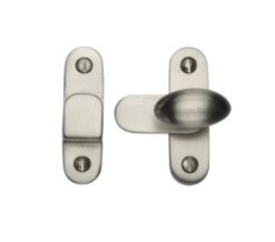 Heritage Brass Cabinet Hook & Plate Showcase Fastener, Satin Nickel