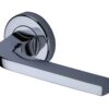 Heritage Brass Bellagio Polished Chrome Door Handles On Round Rose  (sold in pairs)