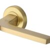 Heritage Brass Bellagio Satin Brass Door Handles On Round Rose (sold in pairs)