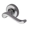 Heritage Brass Bedford Polished Chrome Door Handles On Round Rose   (sold in pairs)