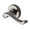 Heritage Brass Bedford Polished Nickel Door Handles On Round Rose   (sold in pairs)