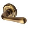Heritage Brass Charlbury Antique Brass Door Handles On Round Rose