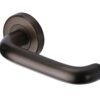 Heritage Brass Harmony Matt Bronze Door Handles On Round Rose -   (sold in pairs)