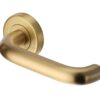 Heritage Brass Harmony Satin Brass Door Handles On Round Rose (sold in pairs)