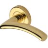 Heritage Brass Centaur Polished Brass Door Handles On Round Rose   (sold in pairs)