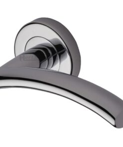Heritage Brass Centaur Polished Chrome Door Handles On Round Rose (sold in pairs)