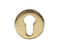 Heritage Brass Euro Profile Key Escutcheon, Polished Brass