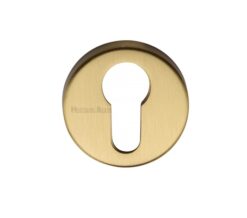Heritage Brass Euro Profile Key Escutcheon, Satin Brass -