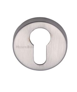 Heritage Brass Euro Profile Key Escutcheon, Satin Chrome