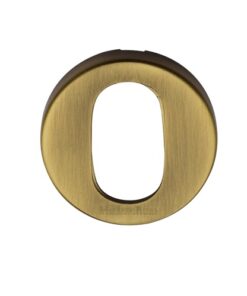 Heritage Brass Oval Key Escutcheon, Antique Brass