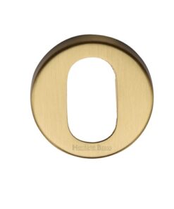 Heritage Brass Oval Key Escutcheon, Satin Brass