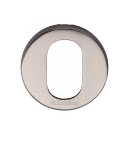 Heritage Brass Oval Key Escutcheon, Satin Nickel