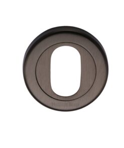 Heritage Brass Oval Profile Key Escutcheon, Matt Bronze