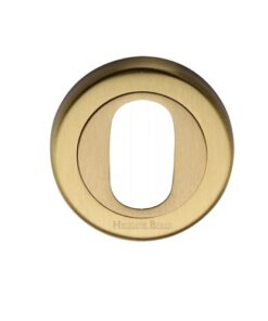 Heritage Brass Oval Profile Key Escutcheon, Satin Brass